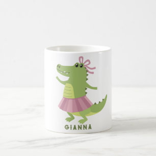 Mug à café personnalisé en forme d'alligator