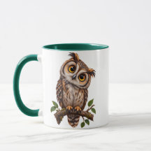 Mug à café recto-verso Chouette Mignonne