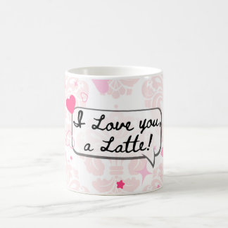 Mug à café sur le thème de l'amour avec des cœurs