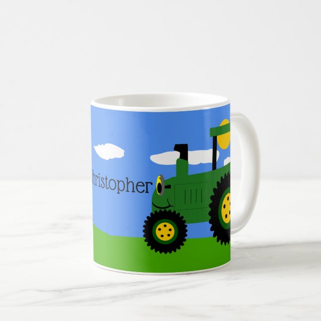 Mug à café Tractor vert (Devant droit)