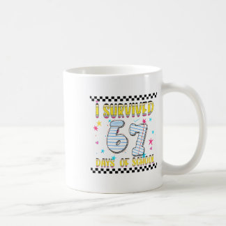 Mug À carreaux a survécu 67 jours d'école Crayons Ense