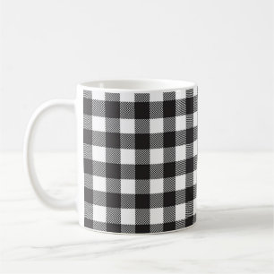Mug à carreaux buffle noir et blanc