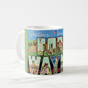 Mug à carte postale ancienne de Fort Wayne IN