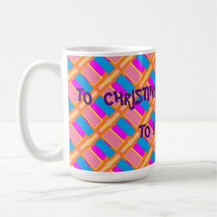 Mug À Christine, heureux anniversaire à toi, jaune ros