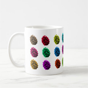 Mug à cônes de pin colorés