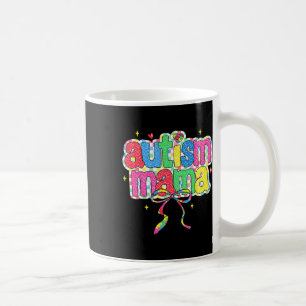 Mug à damiers Autisme Mama Coquette Bow Autism Lauréat