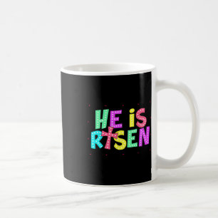 Mug à damiers Il Est Ressuscité Jésus Christian Easter