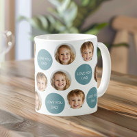 Mug à deux photos personnalisées | Je t'aime papa
