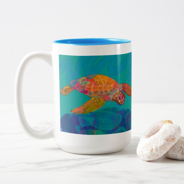 Mug à deux tons (Avec donut)
