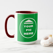 Mug à deux tons - Ajoutez votre image 15 oz Maroon