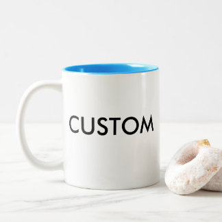 Mug à deux tons bleu clair personnalisé