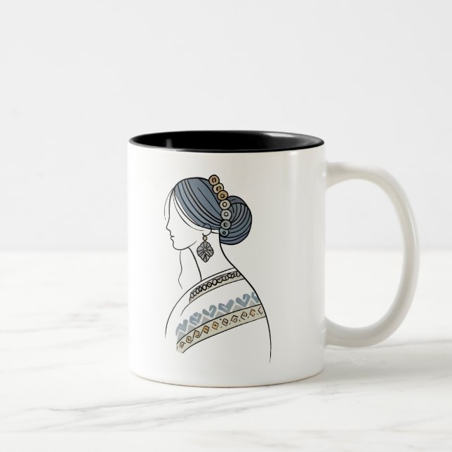 Mug à deux tons d'art populaire ukrainien | Art de (Droit)