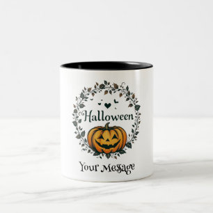 Mug à deux tons de Citrouille d'Halloween personna