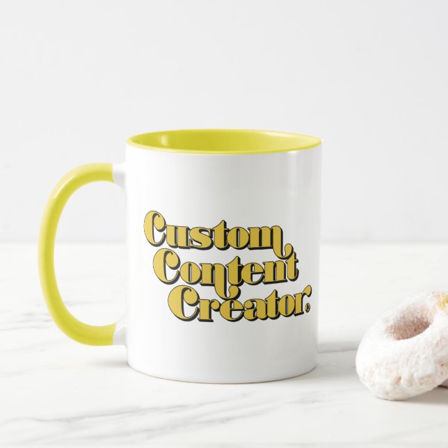 Mug à deux tons du créateur de contenu personnalis (Avec donut)