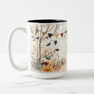 Mug à deux tons éffrayant Halloween - 15 oz automn