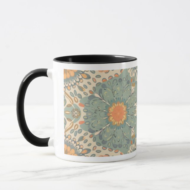 Mug à Doodle Zen - Conception de Mandala Abstraite (Gauche)