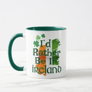 Mug à drapeau irlandais Vintage rétro, Irlande Imp