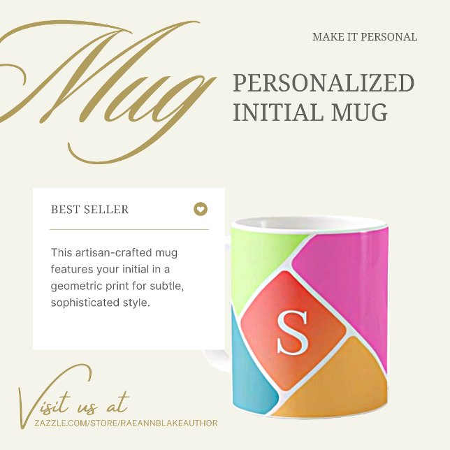 Mug à initiale personnalisé (Créateur téléchargé)