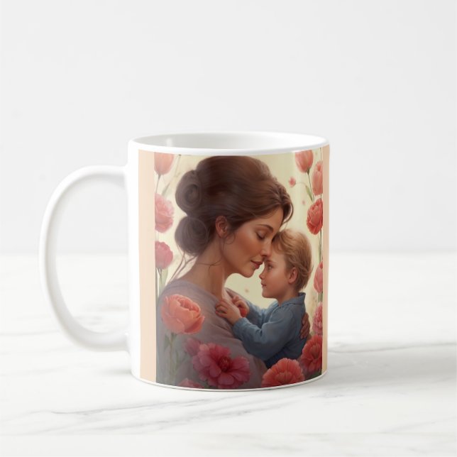 Mug À la maman la plus aimante - Mère & Fils (Gauche)