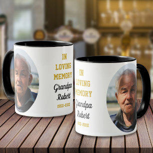 Mug À la mémoire affectueuse 2 Mémoire photo noir et o
