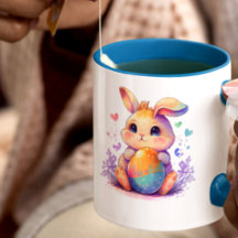 Mug à latte de lapin de Pâques mignon – Lapin past