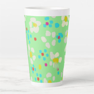 Mug à latte en céramique florale pastel fantaisist