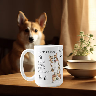 Mug À mon serviteur Humain Funny Chien Cadeau Corgi Lo