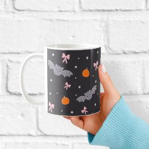 Mug à motif de chauve-souris Halloween noir mignon