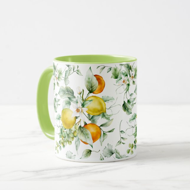 Mug à motifs floraux féminins (Devant gauche)