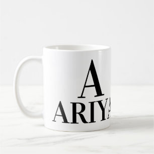 MUG A) NOM, LETTRE ET DESCRIPTION POSITIVE