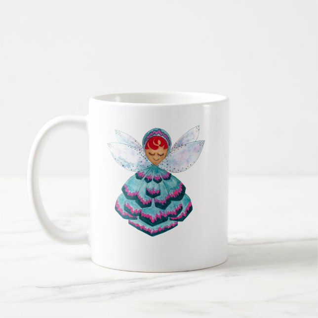 Mug à perches de fleurs vertes (Gauche)
