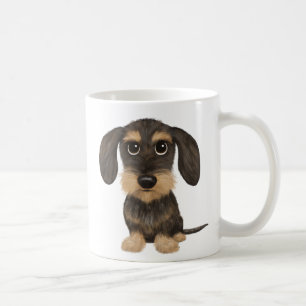 Mug À poils durs Dachshund   Teckel de chien de caric