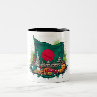 Mug à thème bangladais avec symboles emblématiques