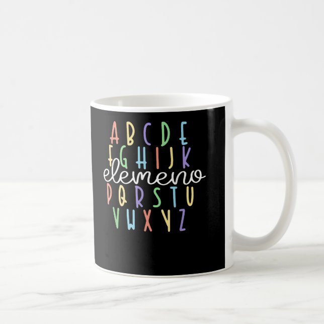 Mug ABC Elemeno Enseignant de la maternelle Retour à l (Droite)