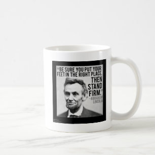 Mug Abe Lincoln et citation "Tenez bon"