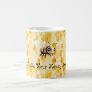 Mug Abeille à miel jaune doré