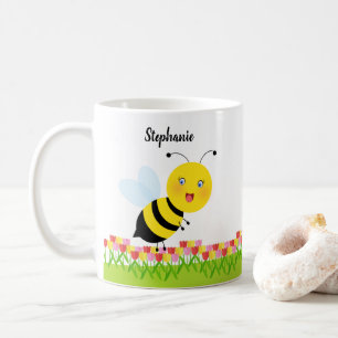 Mug Abeille dans Tulip Garden