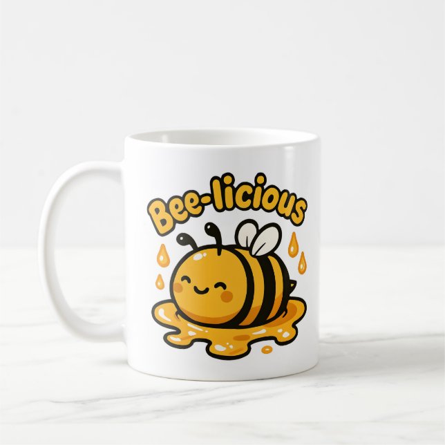 Mug Abeille de miel mignonne (Gauche)