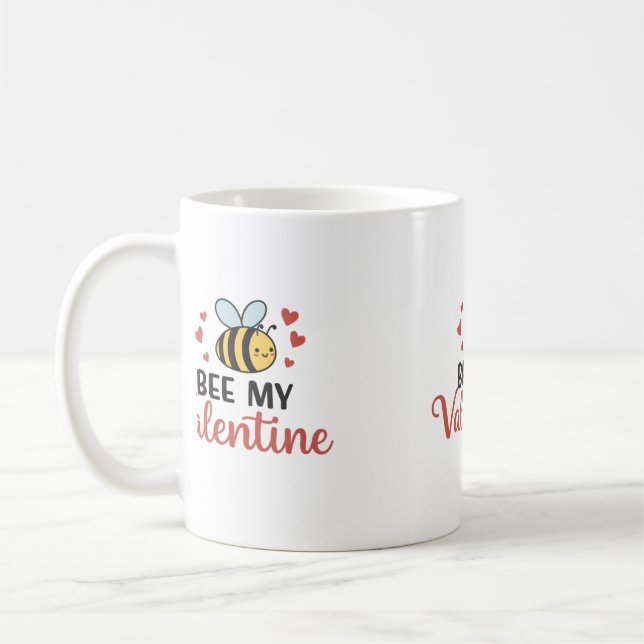 Mug Abeille mignonne Ma Valentine (Gauche)