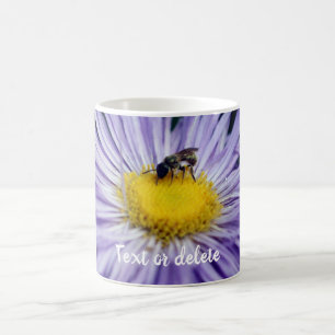Mug Abeille Sur Fleur Faisée Violet Personnalisée
