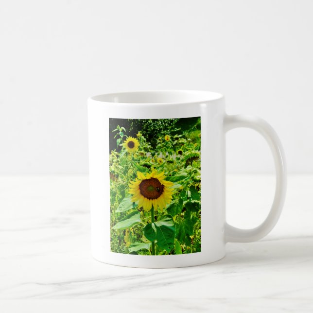 Mug Abeille sur tournesol jaune (Droite)
