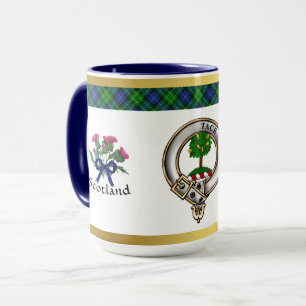 Mug Abercrombie Clan Badge Tartan & Motto