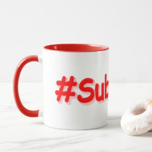Mug "#Abonnez-vous" Conception sympa. Commandez dès ma