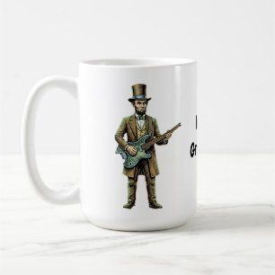 Mug Abraham Lincoln Tête de Guitarre sans Corps en Boi