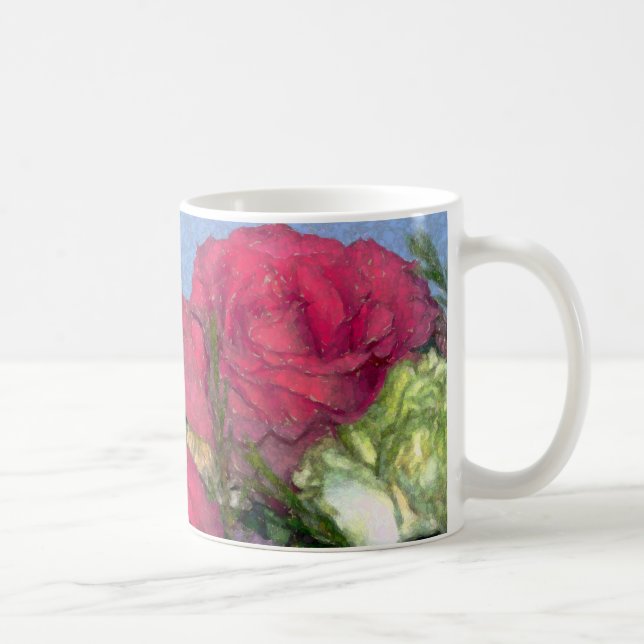 Mug abrégé sur rose de rose (Droite)