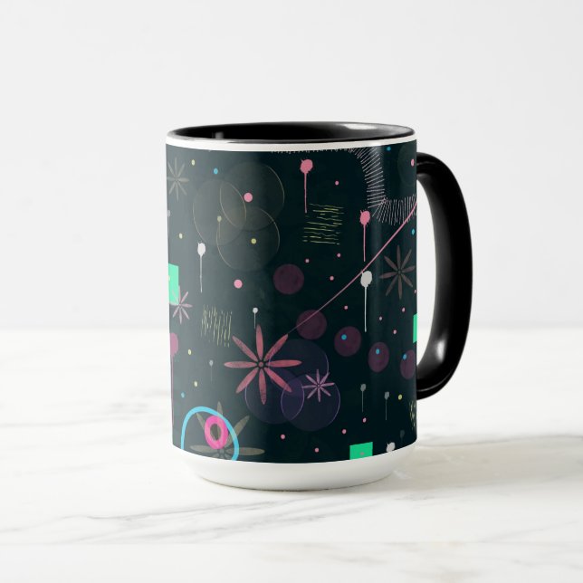 Mug Abstract Art: Winter Skies (Devant droit)