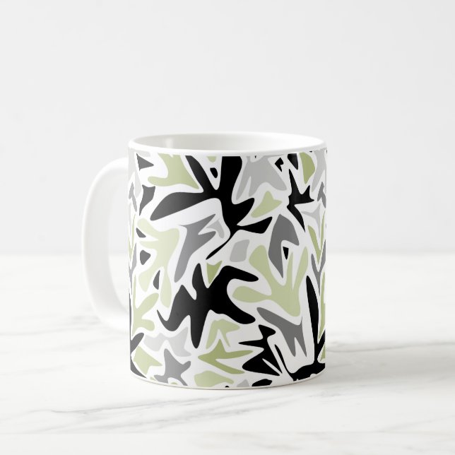 Mug Abstract, Black and Green, Youth, Modern, Creative (Devant gauche)