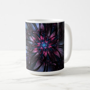 Mug Abstract fractal flower design.