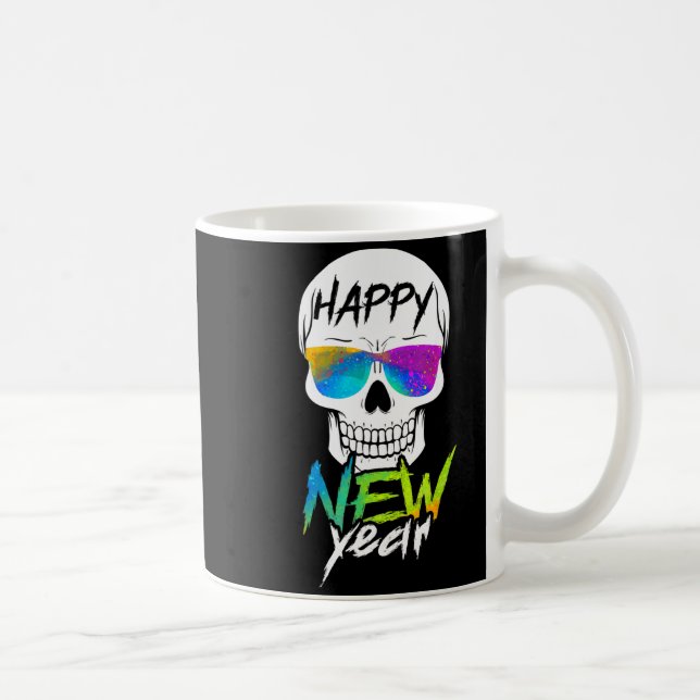 Mug Abstract Happy New Skull Year  (Droite)