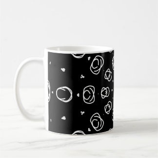 Mug Abstract Monochrome White Mandala Geometric Patter